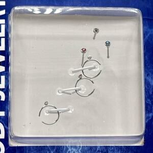 Body Jewelry 2 sets of 22 gauge Nose and 1 set of 16 gauge Eyebrow